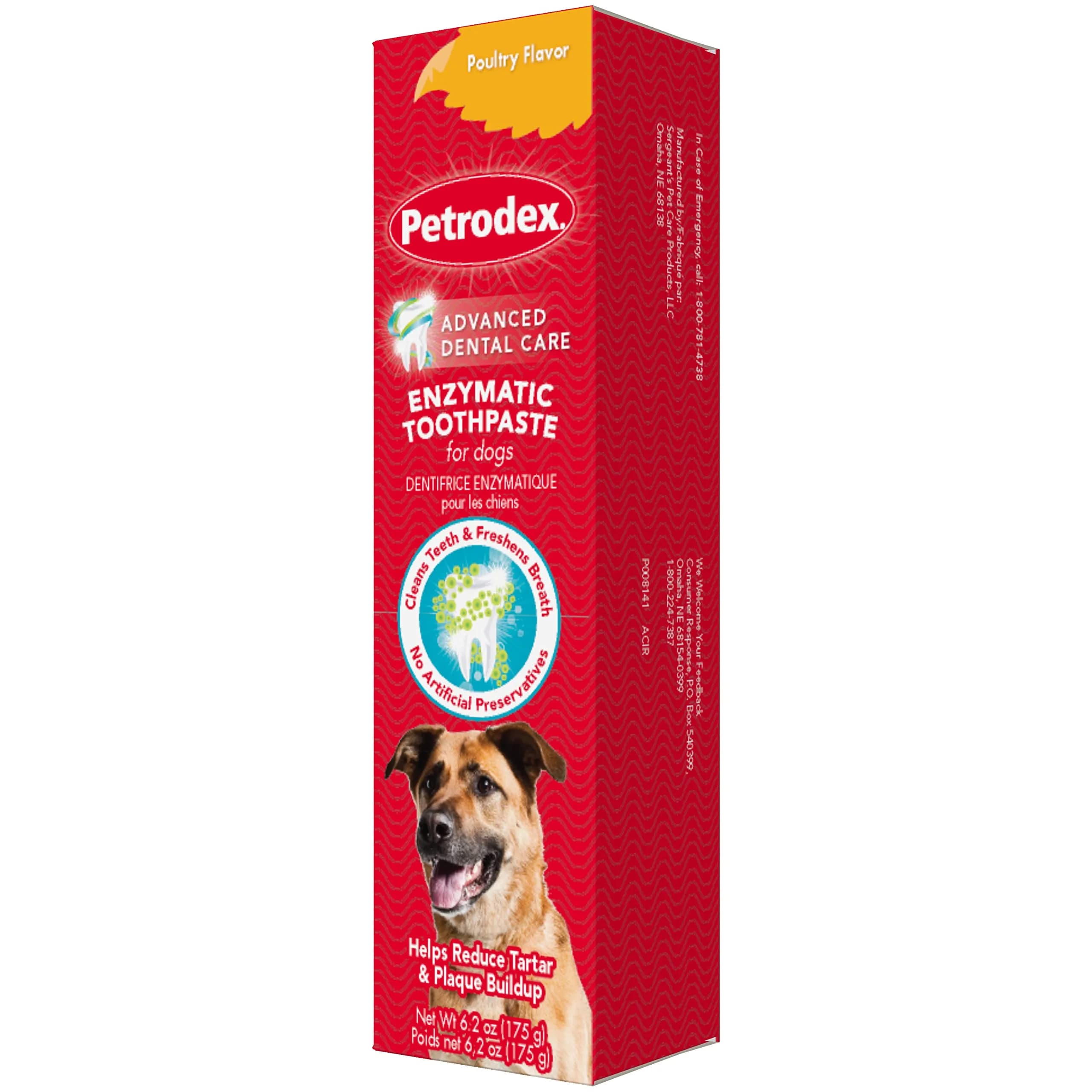 Petrodex Enzymatic Dog Toothpaste Peanut Flavor 142g (5oz Pack of 2) | Fights Bad Breath & Reduces Plaque — 6.2 Ounce