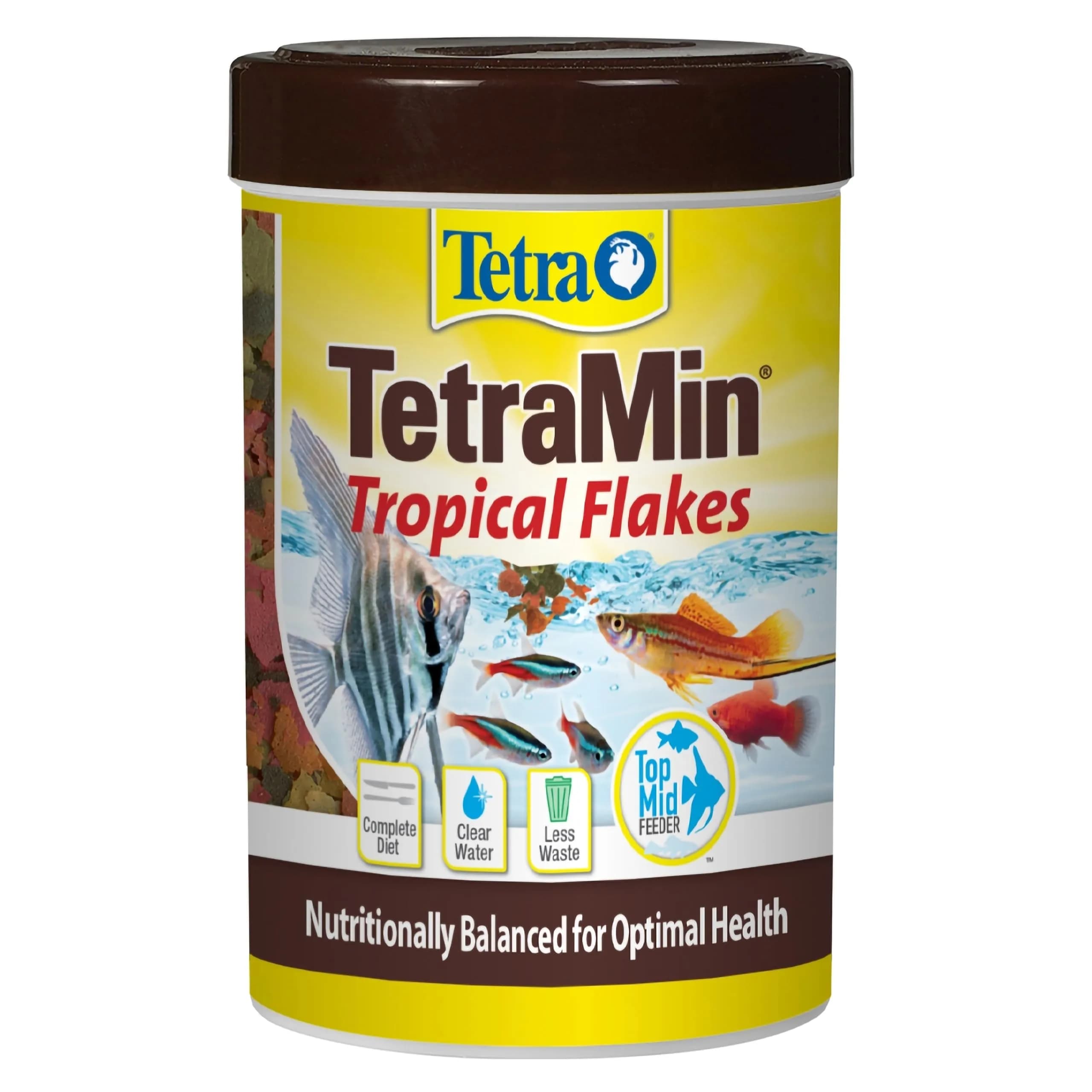 TetraMin Tropical Flakes Fish Food 100g (3.53 oz) | Complete Diet for Top & Mid Feeders — No Color