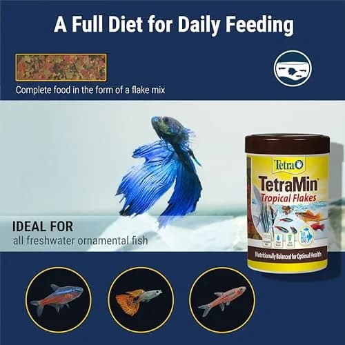 TetraMin Tropical Flakes Fish Food 100g (3.53 oz) | Complete Diet for Top & Mid Feeders thumbnail 4