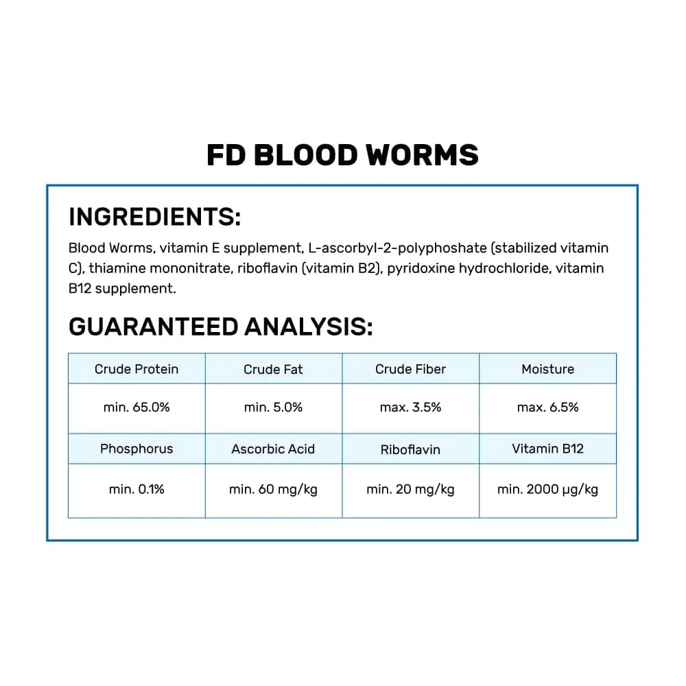 Hikari Bio-Pure Freeze Dried Blood Worms for Pets, 12g (0.42 oz) | All Life Stages Fish Food - view 4