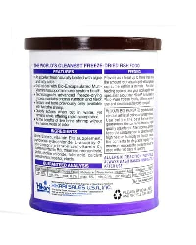 Hikari Bio-Pure Freeze Dried Brine Shrimp 0.42 oz (12 g) | High-Quality Fish Food thumbnail 2