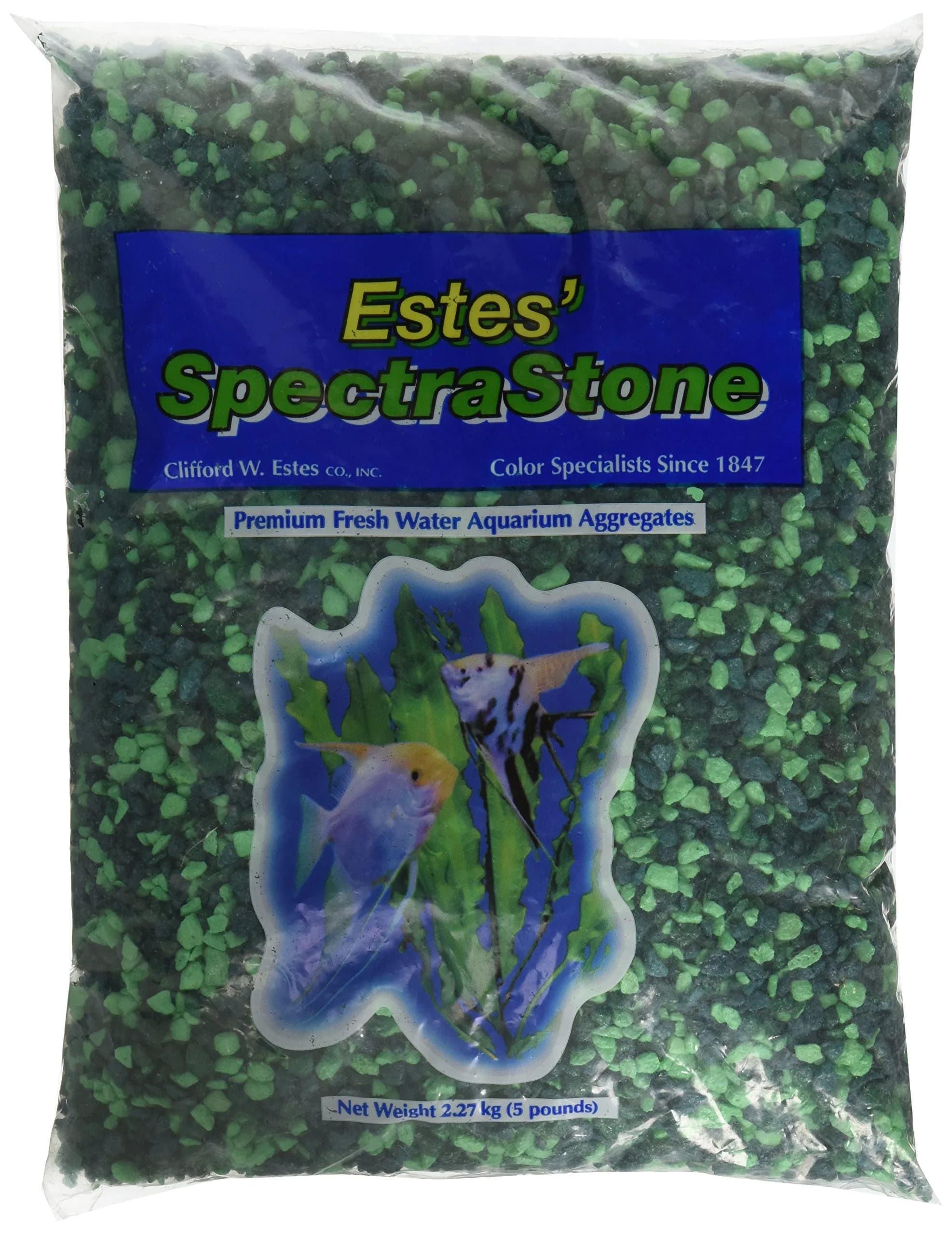 Spectrastone Lake Green Aquarium Gravel 5lb | PH-Neutral Freshwater Decor