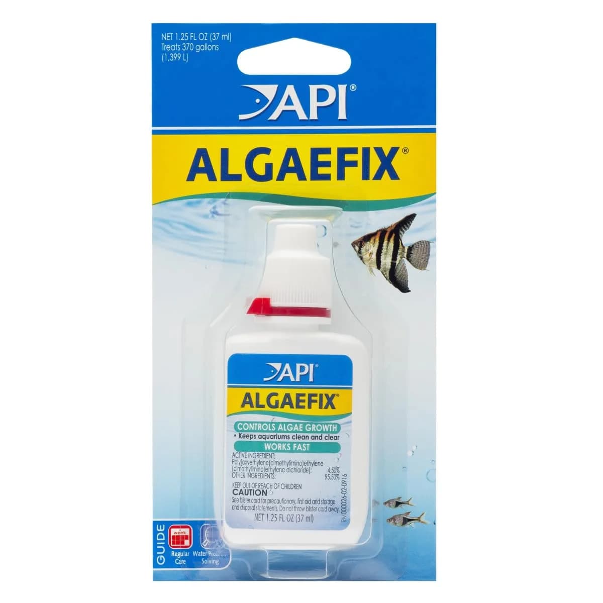 API ALGAEFIX Algae Control 37ml (1.25 Fl Oz) | Controls Green Water, String & Hair Algae — 1.25-Ounce