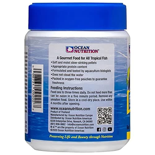 Ocean Nutrition Tropical Fish Food Soft Moist Sinking Pellets 200 g (7 oz) | High Protein 41% Guppy Food thumbnail 3