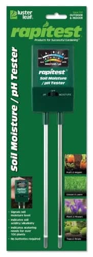 Luster Leaf Soil pH/Moisture Tester Black | Soil Acidity & Moisture Check thumbnail 1