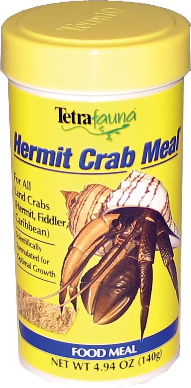 Tetra Hermit Crab Meal Food for Land Crabs 4.94 oz | Complete High-Protein Diet Supports Exoskeleton — Salmon