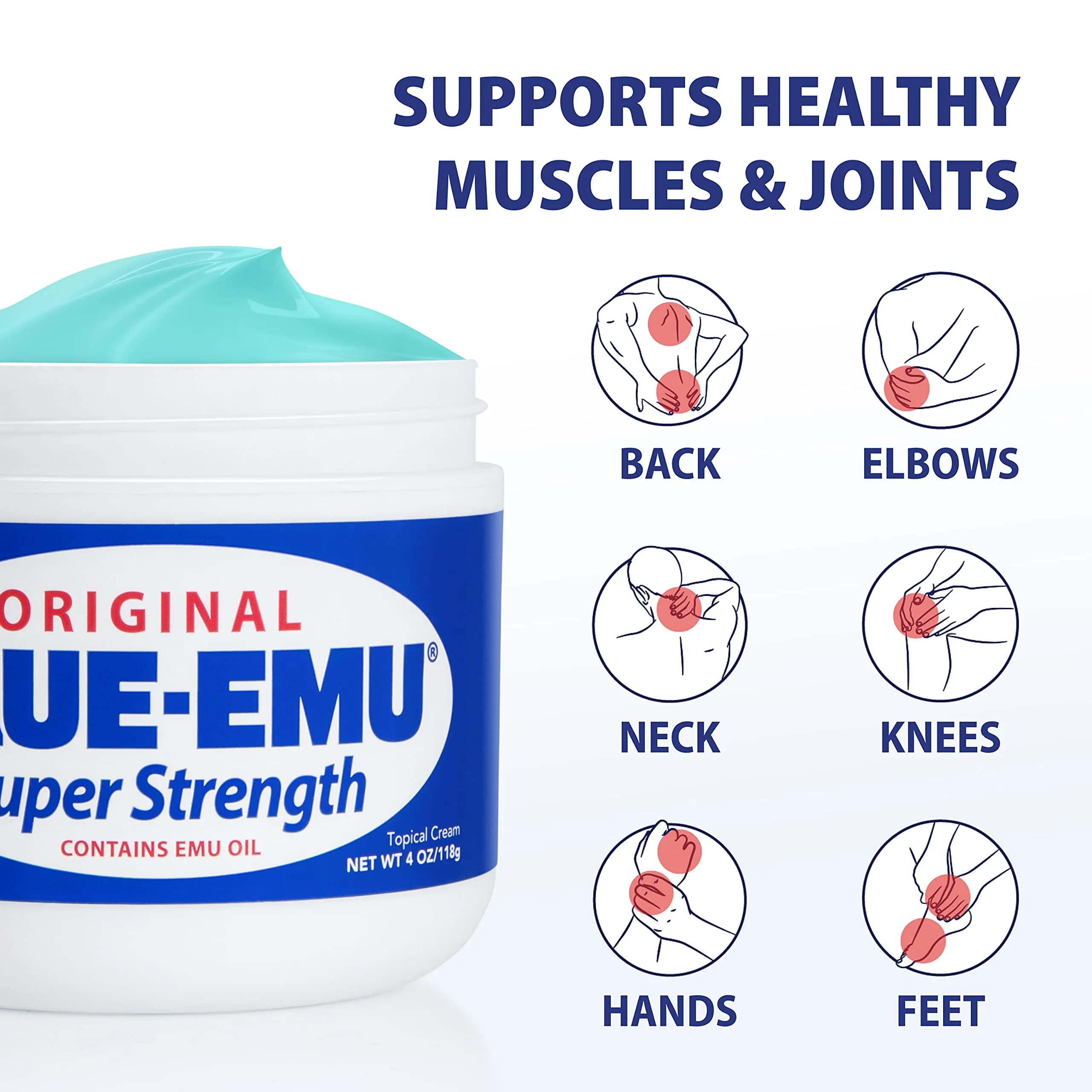 BLUE-EMU Original Super Strength 4 Ounce Cream | Soothing Muscle & Joint Support - view 2