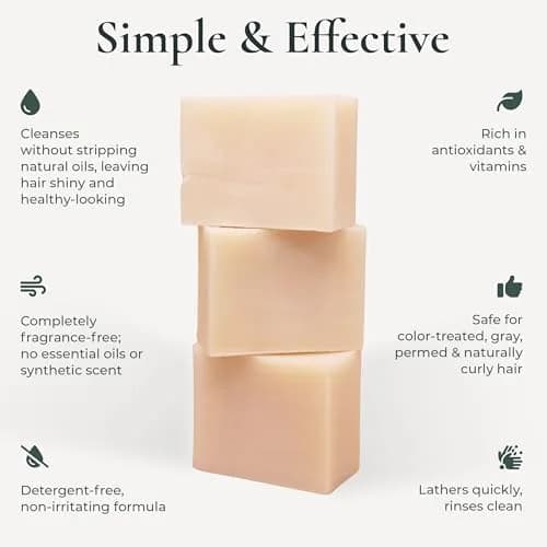 J·R·LIGGETT'S All-Natural Shampoo Bar Tea Tree & Hemp Oil 99g (3.5 oz) | Supports Strong & Healthy Hair thumbnail 3