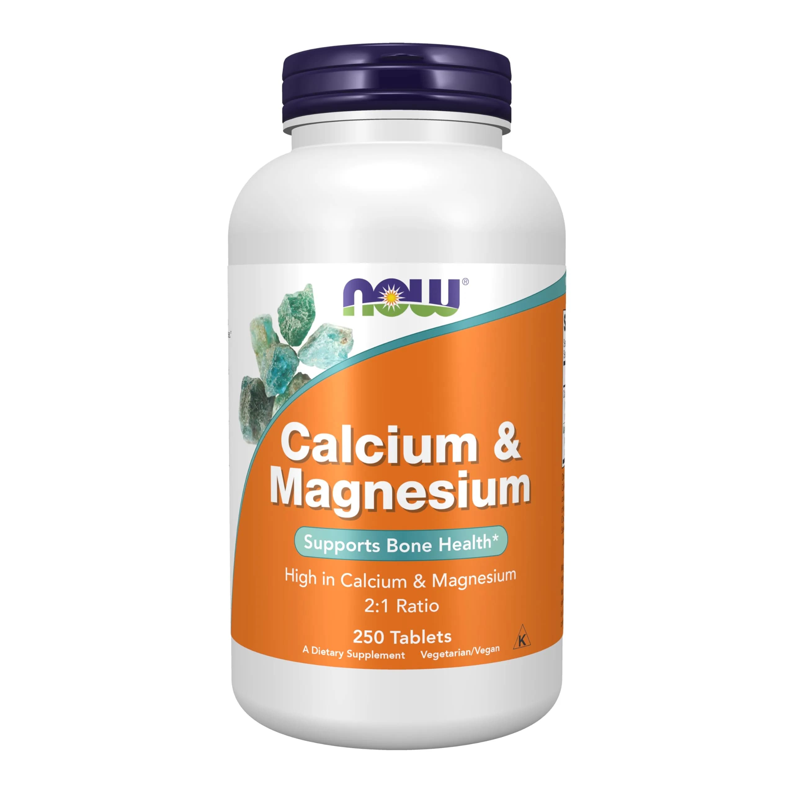 NOW Foods Calcium & Magnesium 250 Tablets | Supports Bone & Muscle Health in India