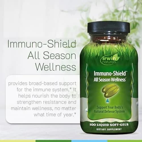Irwin Naturals Immuno-Shield All Season Wellness 100 Softgels | Year-Round Immune Support with Botanicals & Nutrients thumbnail 5