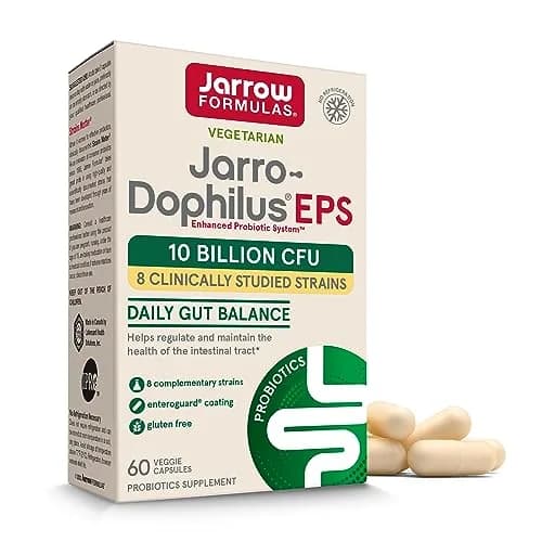 Jarrow Jarro Dophilus Probiotics - Probiotic Supplement, Gut Health, 60 Ct | 10 Billion CFU, Vegetarian, Gluten-Free thumbnail 1