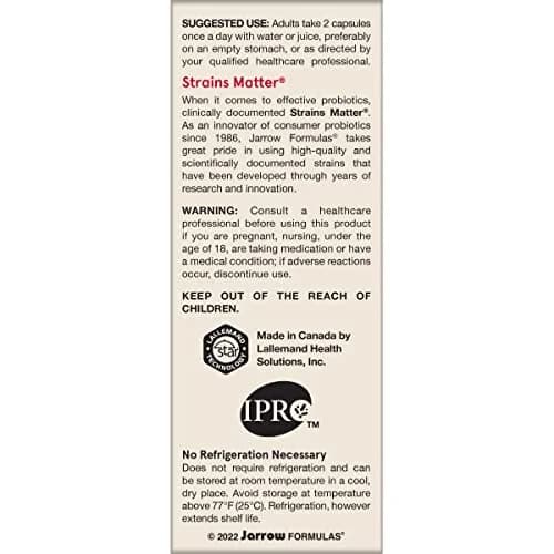 Jarrow Jarro Dophilus Probiotics - Probiotic Supplement, Gut Health, 60 Ct | 10 Billion CFU, Vegetarian, Gluten-Free thumbnail 9