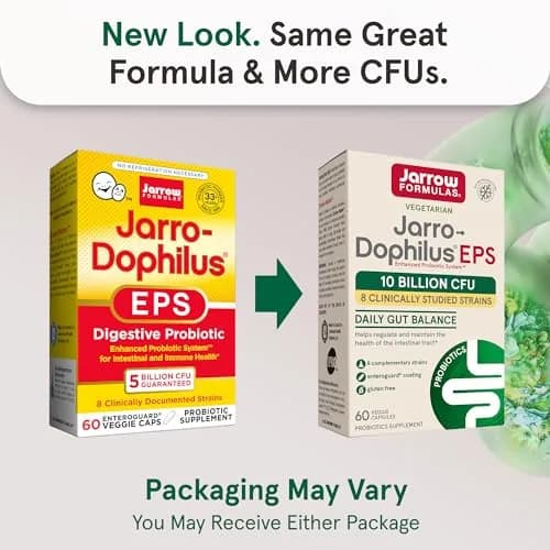 Jarrow Jarro Dophilus Probiotics - Probiotic Supplement, Gut Health, 60 Ct | 10 Billion CFU, Vegetarian, Gluten-Free thumbnail 2