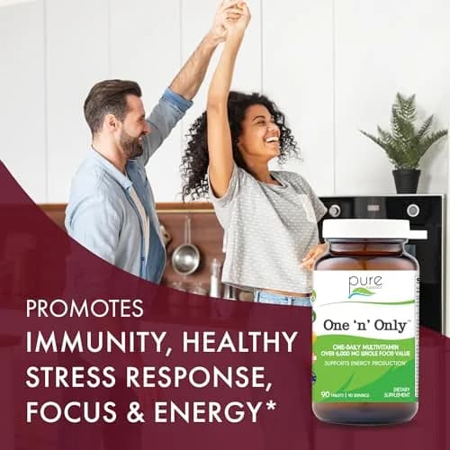 PURE ESSENCE LABS One n Only Whole Food Multivitamin 30 Tablets | Superfoods, Minerals, Enzymes, D3, B12, Biotin thumbnail 3