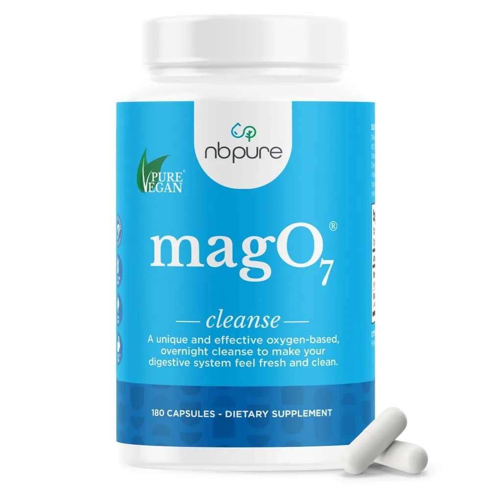 nbpure MagO7 Natural Colon Cleanse & Detox Capsules | Overnight Relief for Constipation & Bloating (180 Count) - main product image