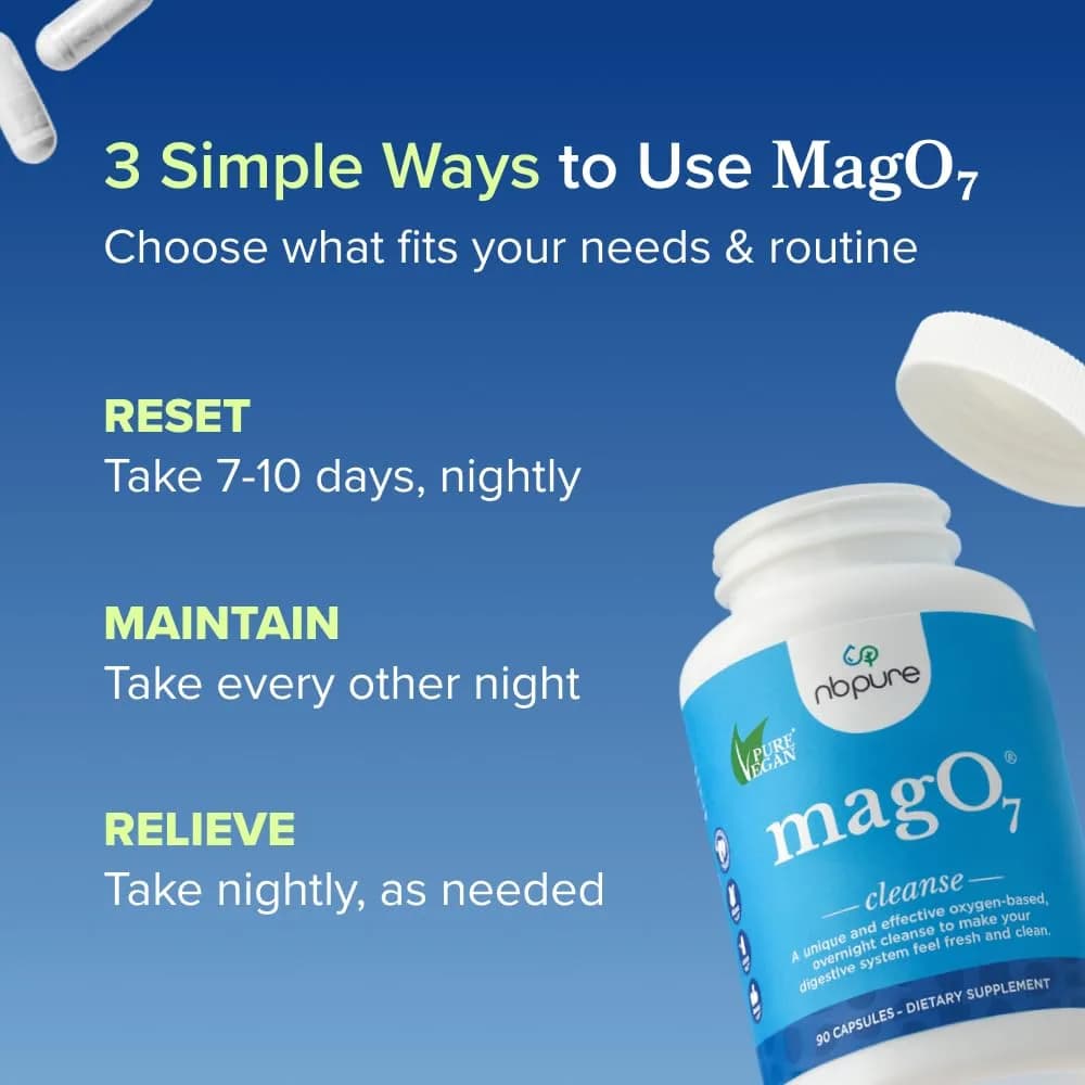 nbpure MagO7 Natural Colon Cleanse & Detox 180 Capsules | Oxygenating Digestive System Cleanse - view 3