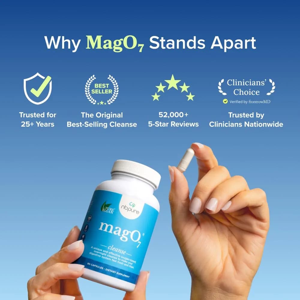 nbpure MagO7 Natural Colon Cleanse & Detox 180 Capsules | Oxygenating Digestive System Cleanse - view 4