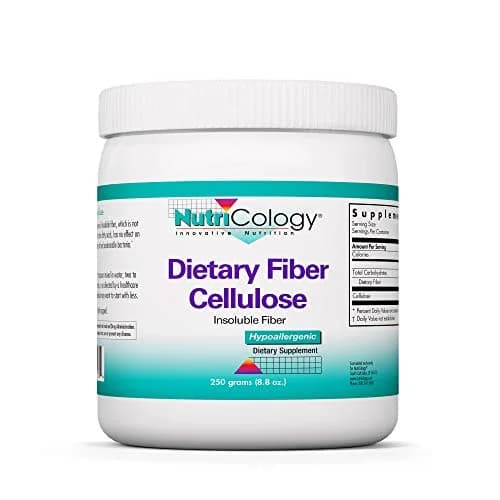 Allergy Research Group Dietary Fiber Cellulose Powder 250 g | Insoluble, Non-Fermentable for Digestion Support thumbnail 1