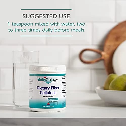 Allergy Research Group Dietary Fiber Cellulose Powder 250 g | Insoluble, Non-Fermentable for Digestion Support thumbnail 7