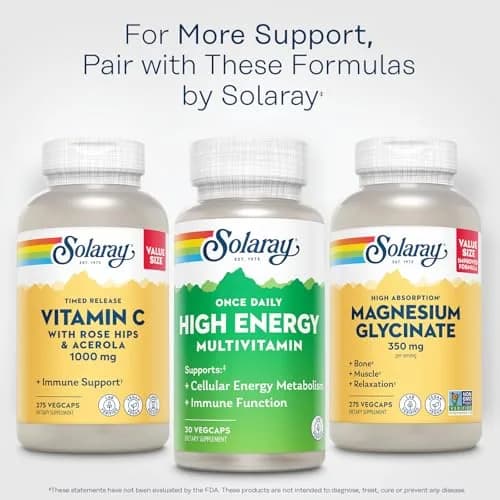 SOLARAY Once Daily High Energy Multivitamin 30 VegCaps | Supports Cellular Energy & Immunity thumbnail 6