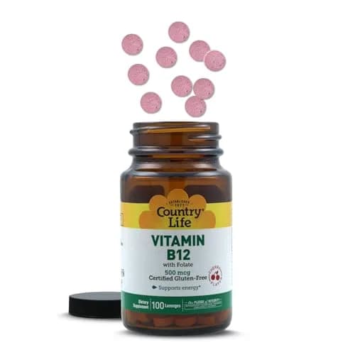 Country Life Vitamin B12 with Folate 500mcg | Supports Energy & Red Blood Cell Production (100 Lozenges) thumbnail 6