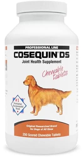 Nutramax Cosequin Joint Supplement for Dogs, Chewable Tablets, 250 Count | Glucosamine & Chondroitin for Joint Health thumbnail 1