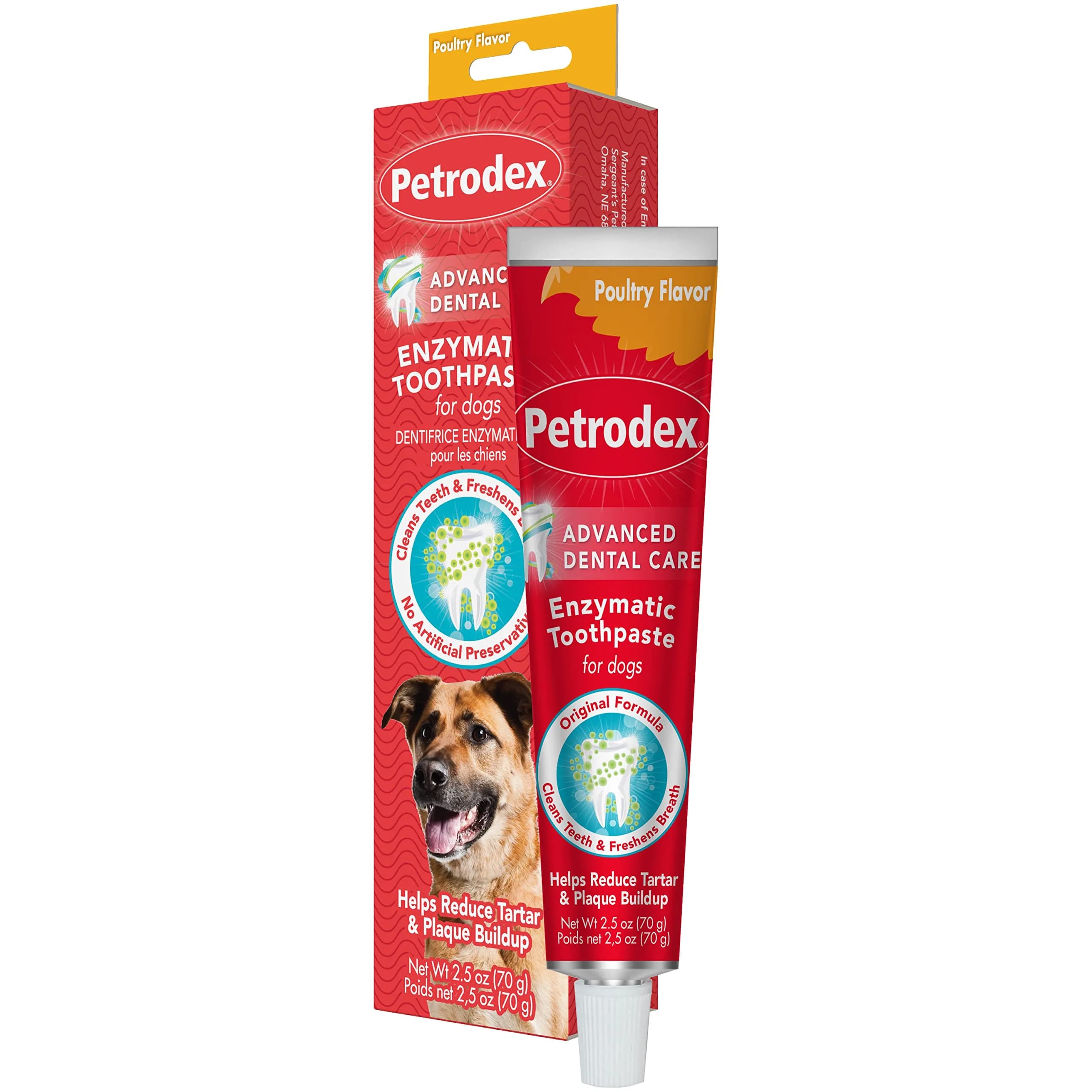 Petrodex Enzymatic Dog Toothpaste Poultry Flavor 75ml (2.5oz) | Controls Plaque & Fights Bad Breath - main product image