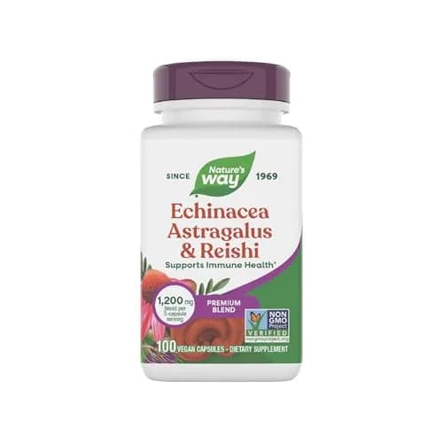 Nature's Way Echinacea, Astragalus & Reishi Immune Blend, 100 Capsules | Supports Immune Health & Wellness thumbnail 1