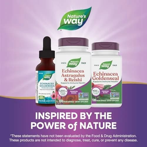 Nature's Way Echinacea, Astragalus & Reishi Immune Blend, 100 Capsules | Supports Immune Health & Wellness thumbnail 7