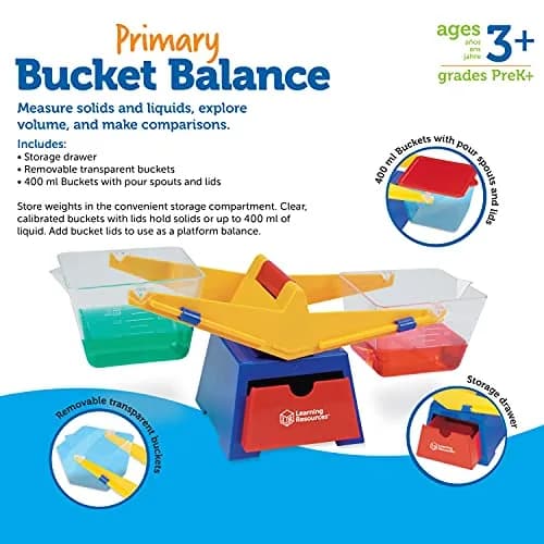 Learning Resources Primary Bucket Balance | STEM Learning Tool for Ages 3+ thumbnail 7