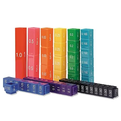 Learning Resources Fraction Tower Equivalency Cubes Set of 51 | Educational Math Manipulatives for Kids Ages 6+ thumbnail 1