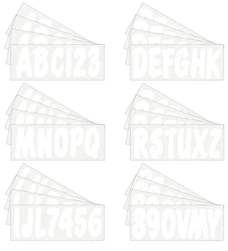 Hardline Products Series 200 Boat Registration Numbers Kit 3 Inch Solid White Marine Vinyl Lettering & Decals | UV & Fuel Resistant thumbnail 2