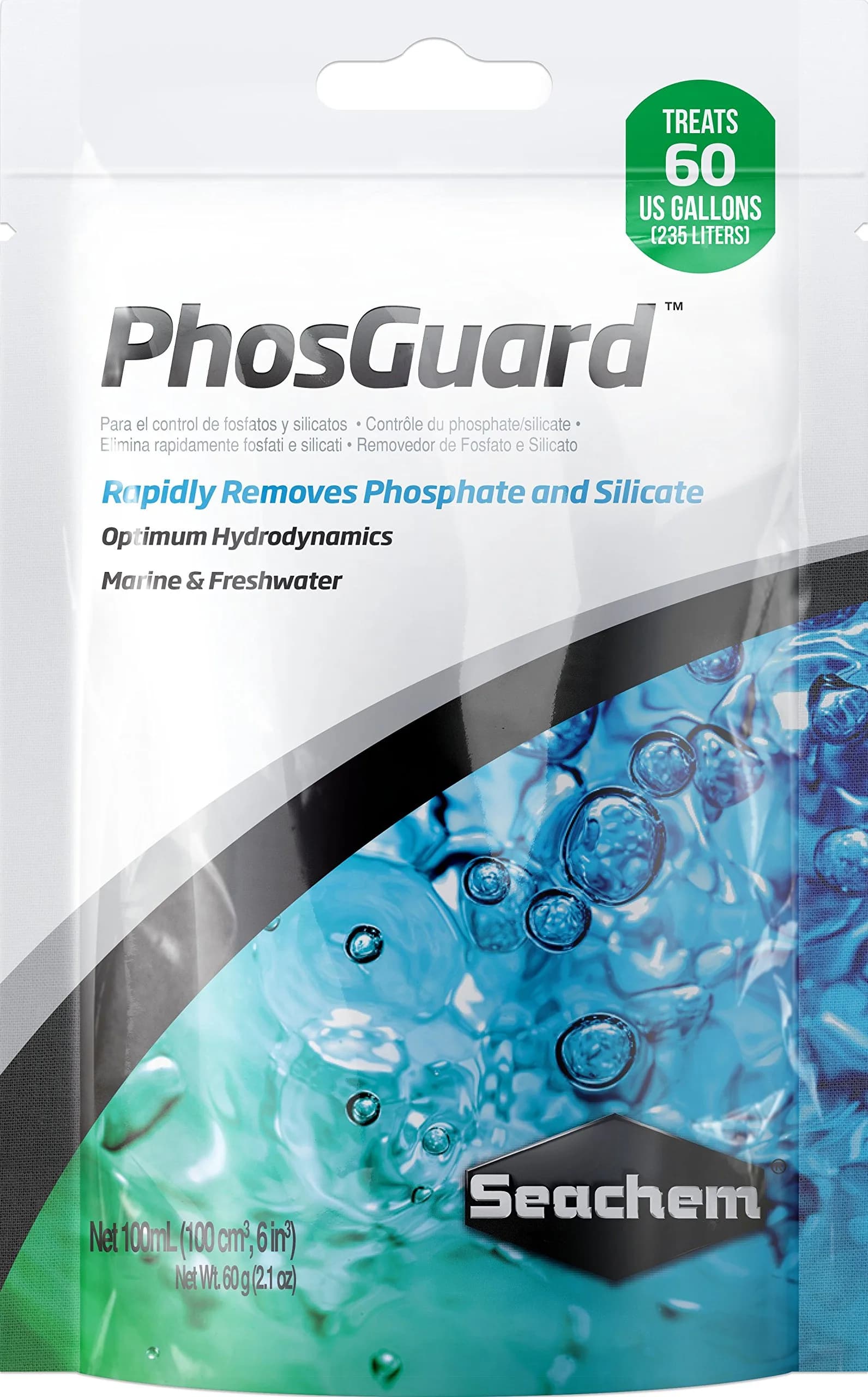 Seachem PhosGuard Water Treatment 100 mL (3.38 Fl Oz) | Rapid Phosphate & Silicate Removal - main product image