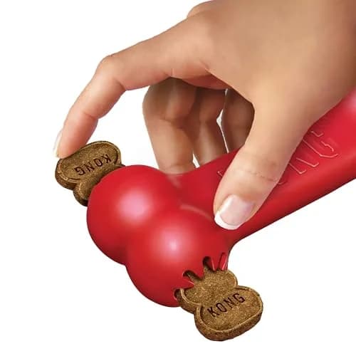 KONG Goodie Bone Natural Rubber Treat-Dispensing Dog Toy Medium | Durable Chew Toy for Dogs thumbnail 4