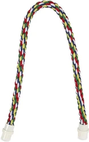 JW Pet Comfy Perch for Birds Flexible Multi-color Rope, Medium - 32" Length | Stimulates & Supports Bird Feet thumbnail 4