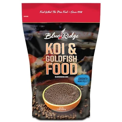 Blue Ridge Koi Fish Food 2lb - Mini Growth Formula Floating Pellets | Premium Koi & Goldfish Food for Ponds thumbnail 1