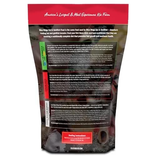Blue Ridge Koi Fish Food 2lb - Mini Growth Formula Floating Pellets | Premium Koi & Goldfish Food for Ponds thumbnail 2