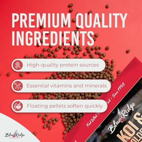 Blue Ridge Koi Fish Food, Growth Formula Mini, 1/8" Pellets, 5 lb (2.27 kg) | Supports Vibrant Color & Active Growth thumbnail 4