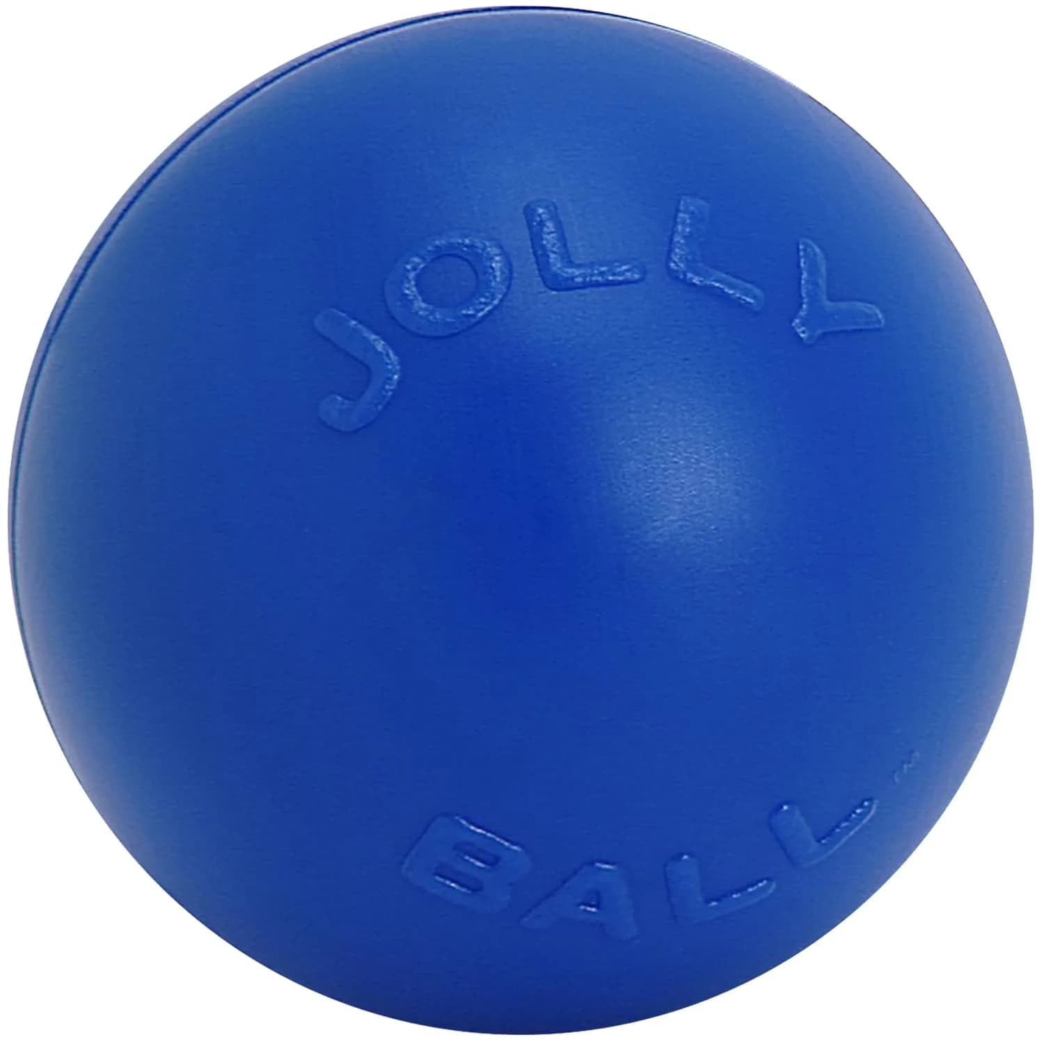 Jolly Pets Push-n-Play Ball Dog Toy 6 Inches Medium Blue | Durable Floating Fetch Toy for Energetic Dogs — Blue