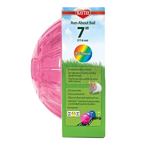 Kaytee 7" Assorted Color Run-About Exercise Ball for Hamster & Gerbil Pets | Encourages Healthy Exercise thumbnail 5