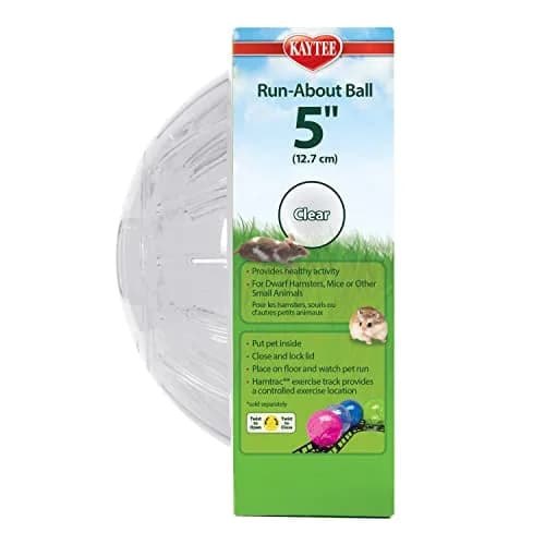 Kaytee 5" Clear Hamster & Gerbil Exercise Ball | Safe, Interactive Play for Small Animals thumbnail 3