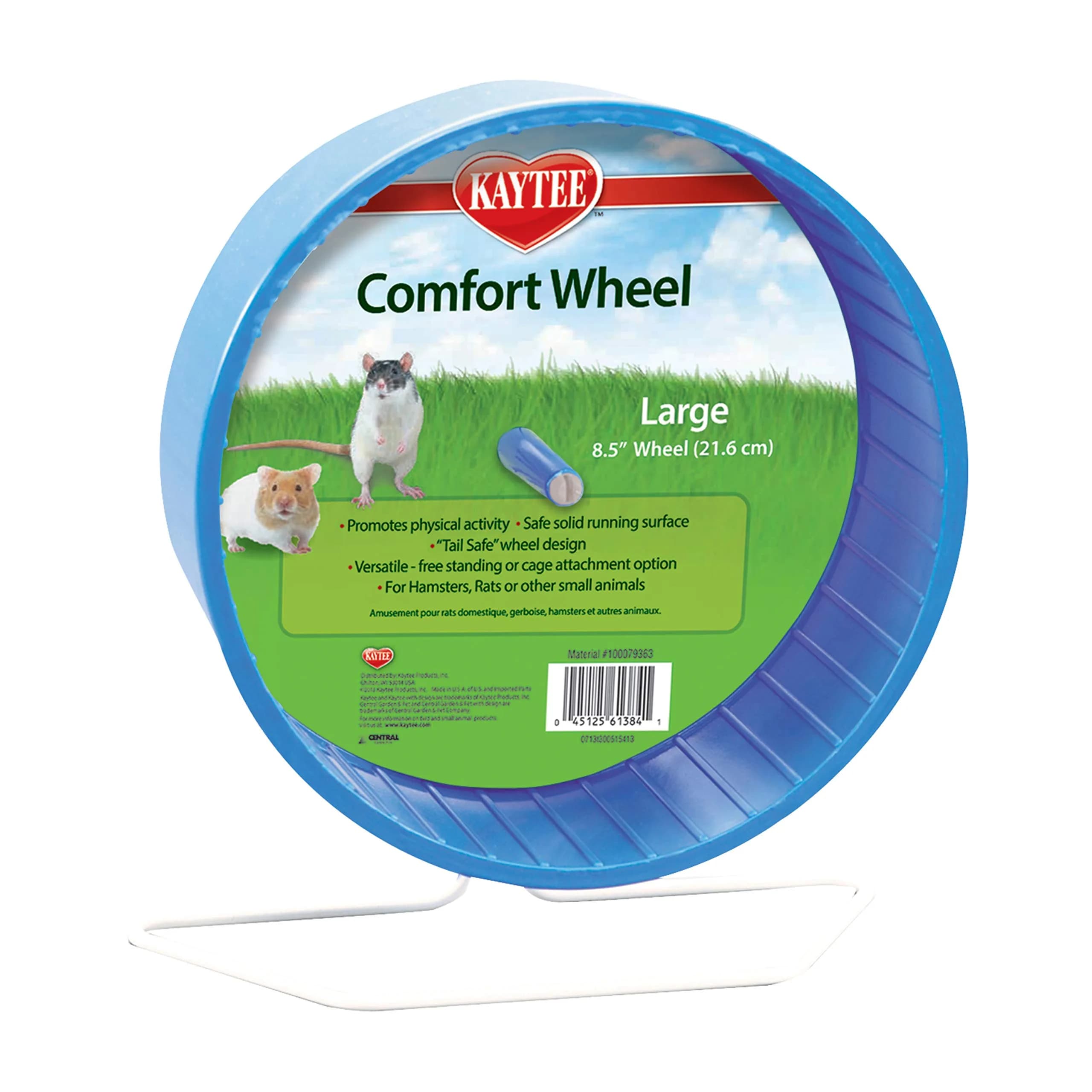 Kaytee Comfort Wheel Large 8.5 Inches | Quiet Exercise for Small Animals