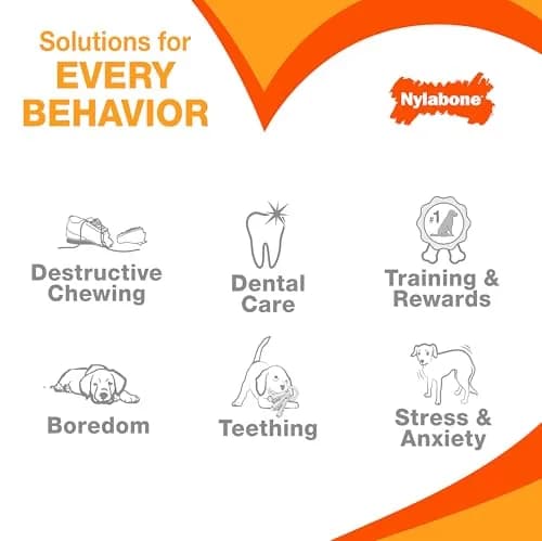Nylabone Power Chew Original Bone Dog Chew Toy, Medium, 47g (1.66 oz) | Durable Nylon for Aggressive Chewers thumbnail 6