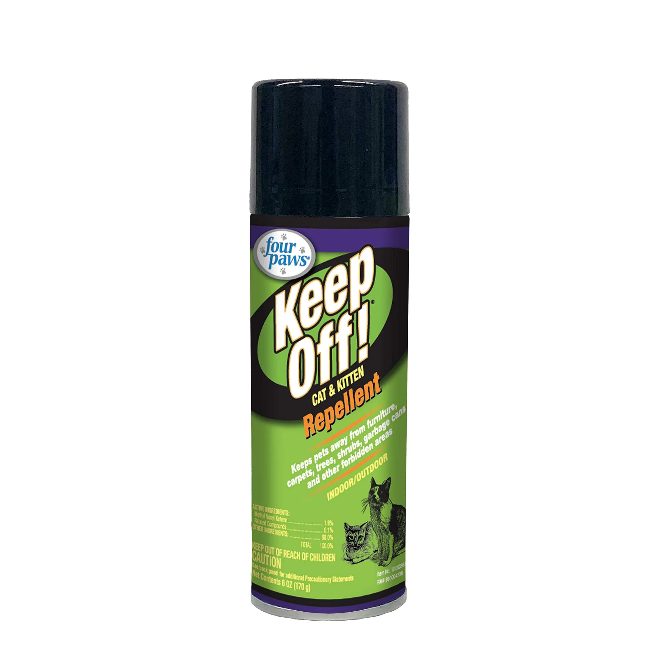 Four Paws Keep Off! Pet Repellent Spray for Outdoors & Indoors, Cat & Kitten Chew & Scratch Deterrent, 177ml (6 oz) — 16 Fl Oz
