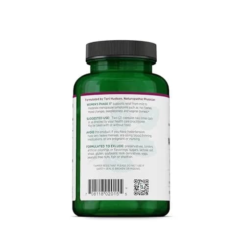 Vitanica Women's Phase II Menopause Support, Vegan, 90 Capsules | Natural Hormone Balance Support thumbnail 3