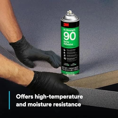 3M Hi-Strength 90 Spray Adhesive 17.6 oz (499 g) | Permanent Clear Glue for Industrial Use thumbnail 4