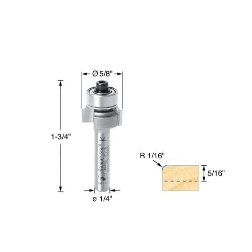 Amana Tool Carbide Corner Round 1/16 Radius 5/8 Diameter | Precision Edge Profile (120 chars) thumbnail 2