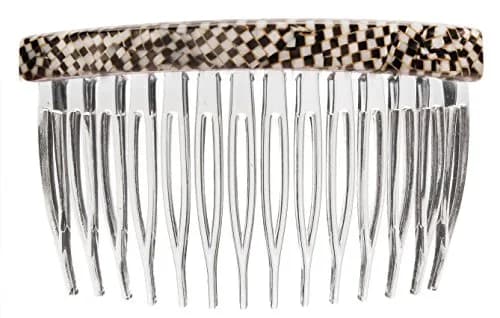France Luxe Basic Side Comb, Opera Silver, 4.9cm x 7.3cm | Handcrafted in France Styling Solution thumbnail 1