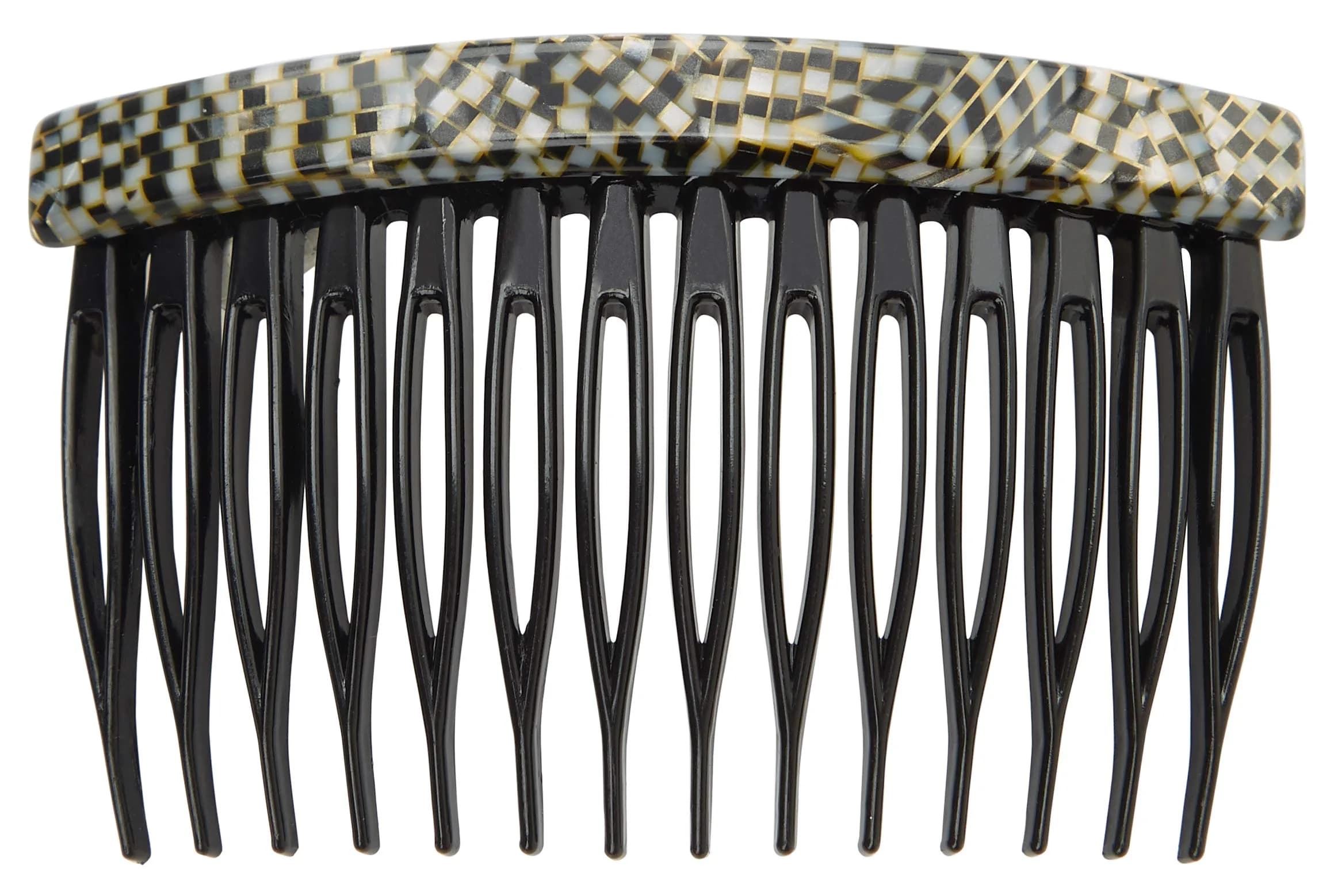 France Luxe Basic Side Comb, Opera Silver, 4.9cm x 7.3cm | Handcrafted in France Styling Solution - view 2