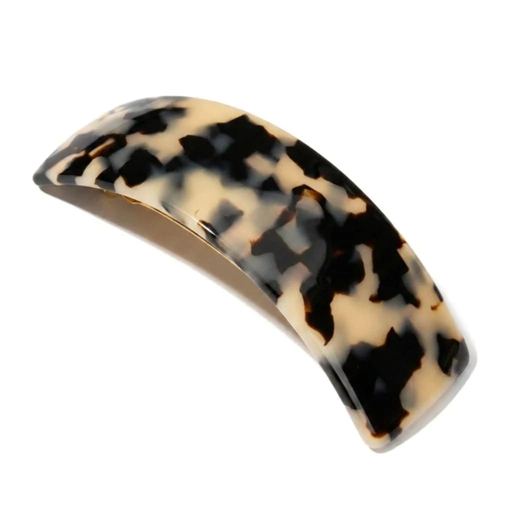 France Luxe Large Ivory Tortoiseshell Barrette for Thick Hair | French Handcrafted Luxury